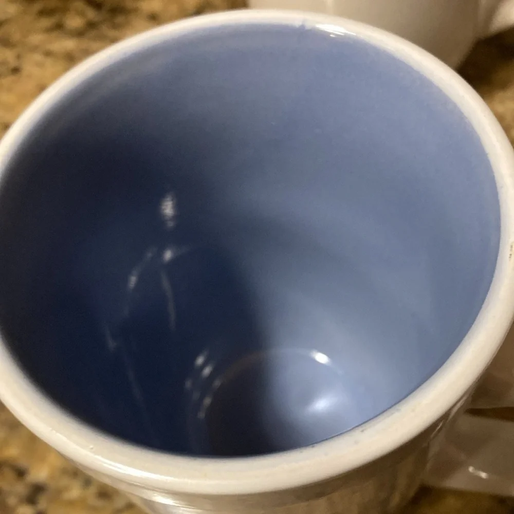 Gibson set of 4 mugs white blue see pictures please